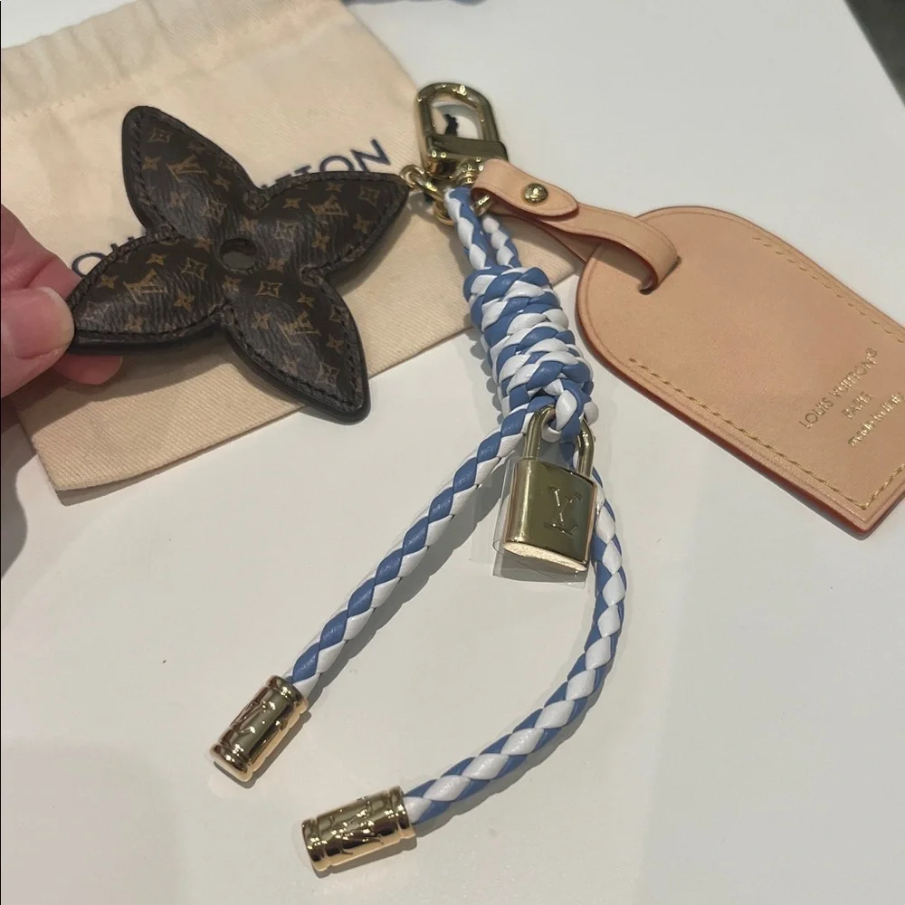 Authentic Louis Vuitton Monogram Lock and Bloom Bag Charm NEW - Picture 6 of 7